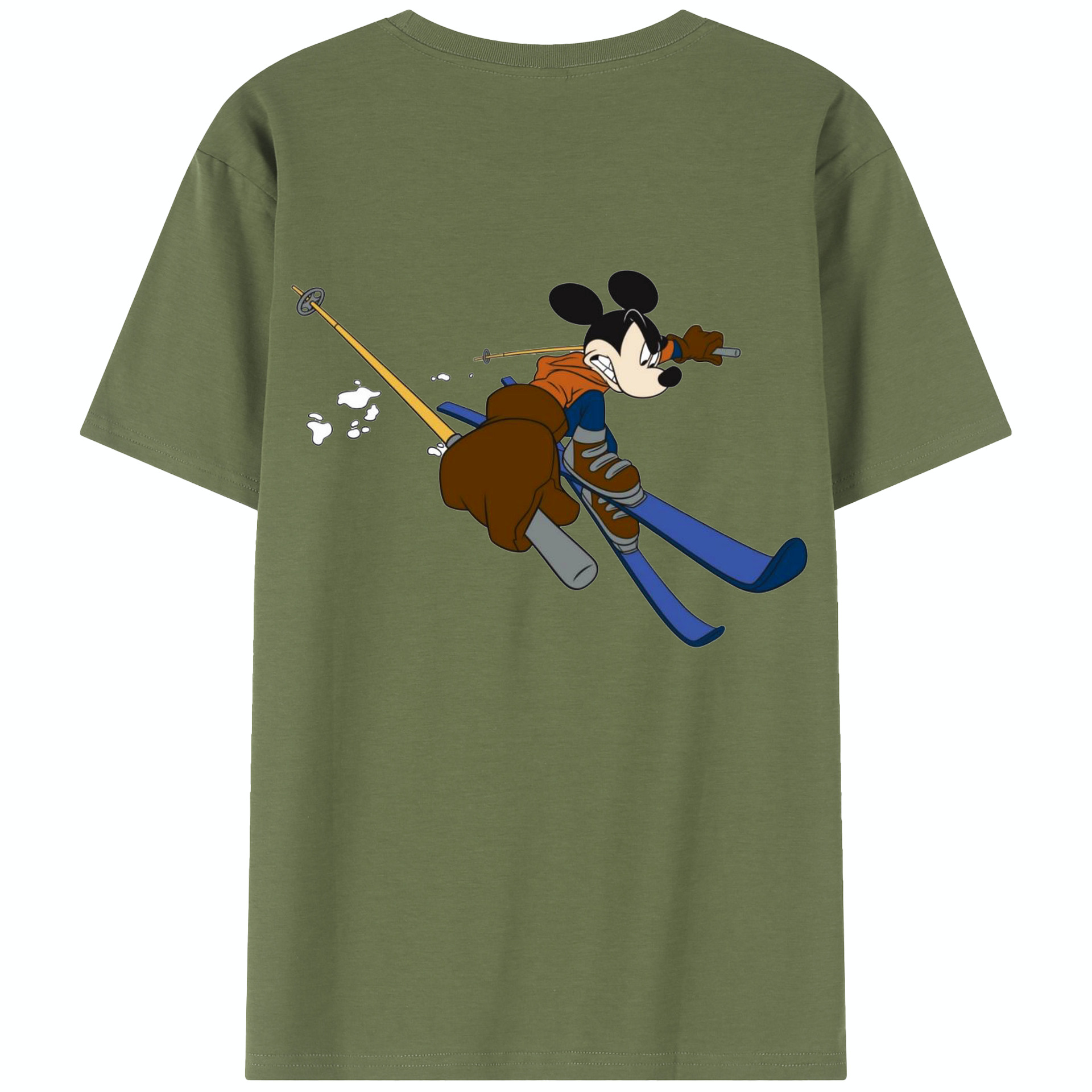 （画像用） ミッキーマウス Mickey Mouse 綿100％半袖Tシャツ（背面プリント）